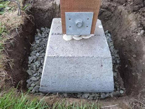 setting deck concrete pier blocks